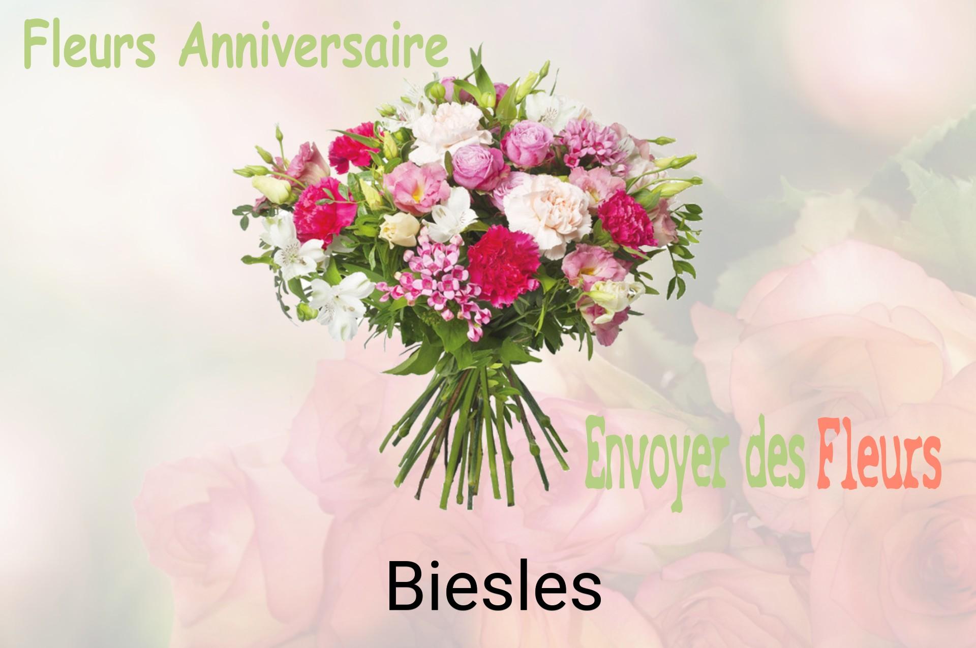 Bouquet de fleurs d’anniversaire livré à Biesles
